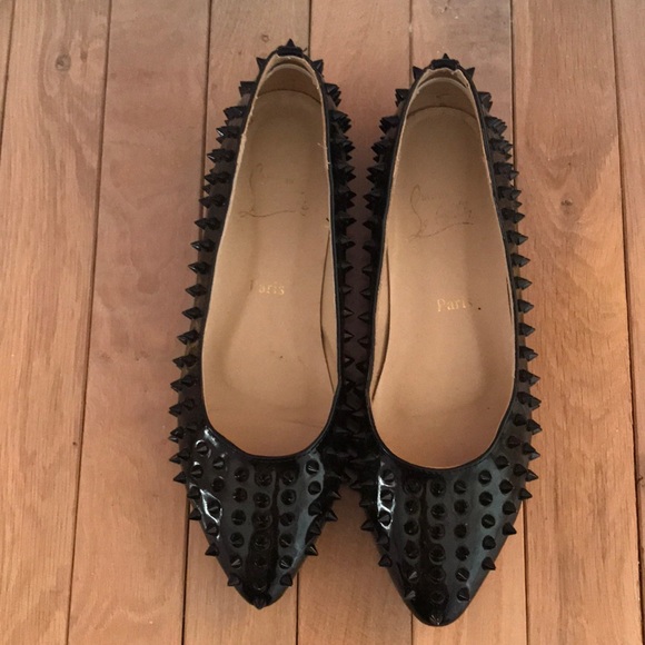 louboutin studded flats